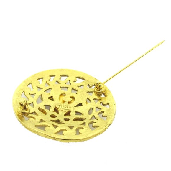 Chanel Medallion Brooch Pin Gold 95A 05175 - Picture 4 of 4